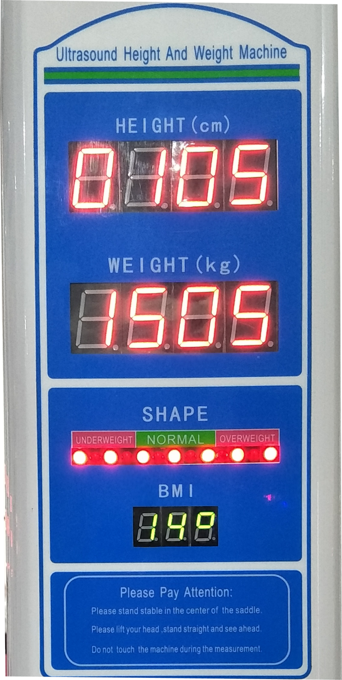 Máquina ultrassônica do peso BMI da altura com instrução da voz