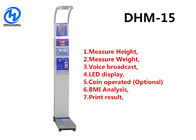 China Máquina da escala da altura e do peso do diodo emissor de luz Digital Bmi com a fichas e Bluetooth empresa