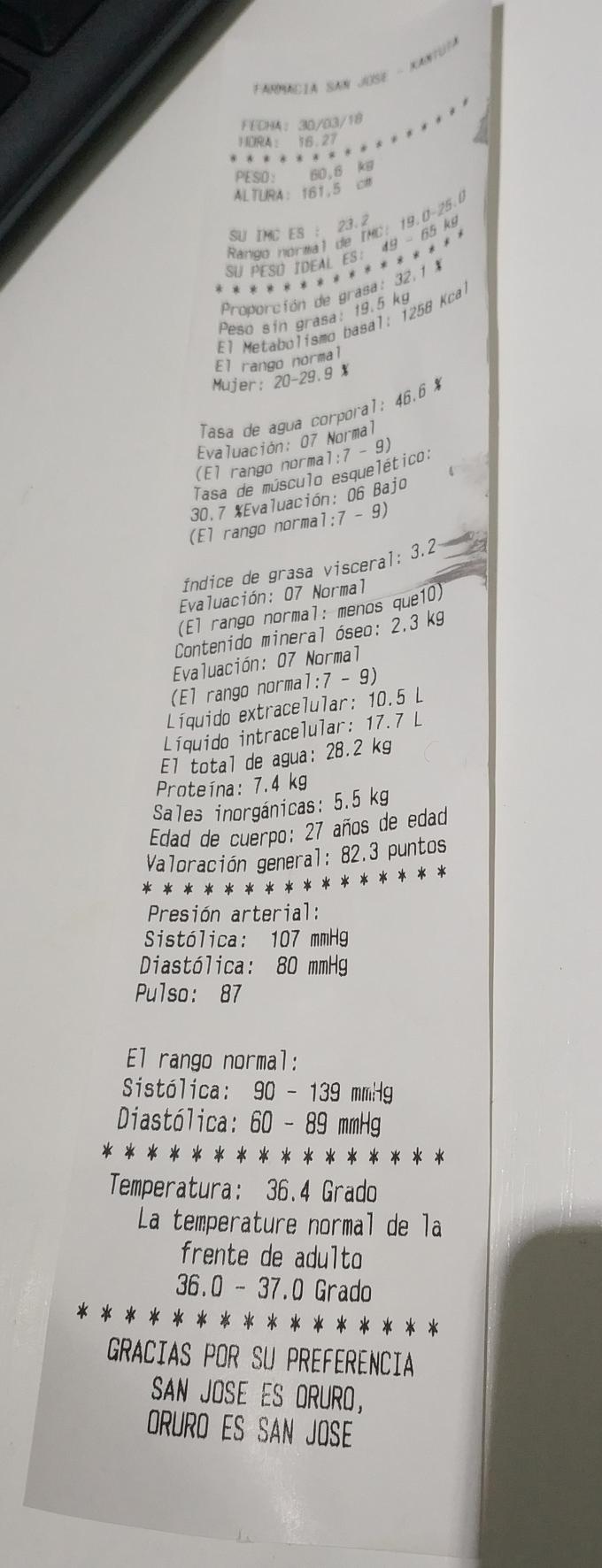 Escala de peso da farmácia com o analisador da gordura corporal com pilha de carga da pressão sanguínea 500kg