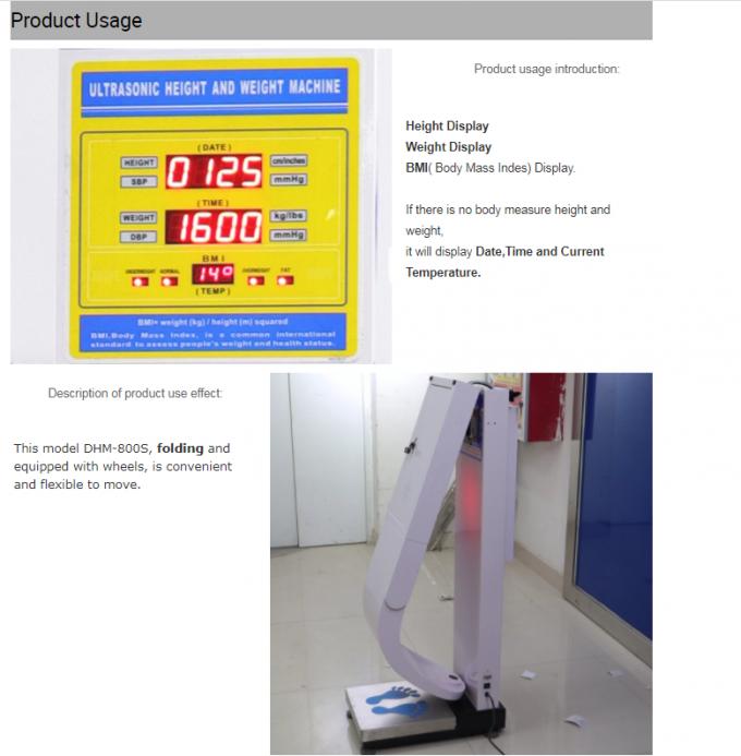 A altura do corpo BMI e a medida do peso proveem AC110V - tensão de entrada 220V