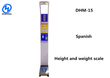 Máquina automática da altura e do peso, máquina saudável do índice de massa corporal